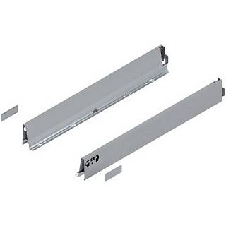 Bok szuflady TANDEMBOX,  wysokość M (83 mm),  dł.=650 mm,  lewy/prawy,  do     TANDEMBOX intivo/antaro,  do+R9006 szara*P/U: 1/6 (378M6502SA)   BLUM
