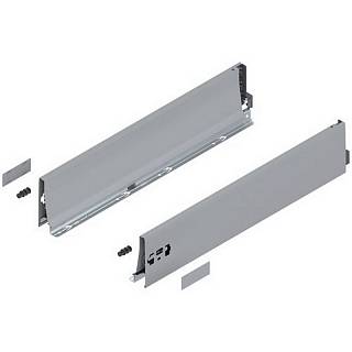 Bok szuflady TANDEMBOX,  wysokość K (115 mm),  dł.=550 mm,  lewy/prawy,  do     TANDEMBOX antaro,  do+R9006 szara*P/U: 1/6 (378K5502SA)   BLUM