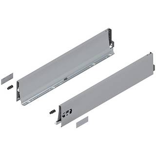 Bok szuflady TANDEMBOX,  wysokość K (115 mm),  dł.=600 mm,  lewy/prawy,  do     TANDEMBOX antaro,  do+R9006 szara*P/U: 1/6 (378K6002SA)   BLUM