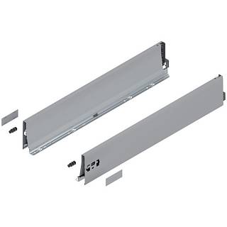 Bok szuflady TANDEMBOX,  wysokość K (115 mm),  dł.=650 mm,  lewy/prawy,  do     TANDEMBOX antaro,  do+R9006 szara*P/U: 1/6 (378K6502SA)   BLUM