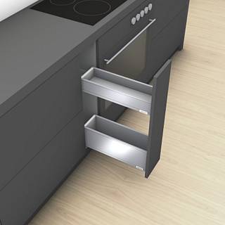 Zestaw Mini Cargo (do szer. 200 mm)+R9006 szara*P/U: 1 (378M50B0SADSPTW 200TPR906) BLUM