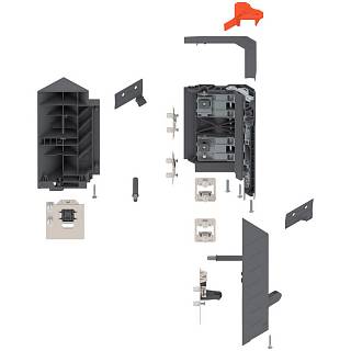 SYNCROMOTION Zestaw,  wysokość D+R7037 ciemnoszara*P/U: 1 (Z33D00E0A6)   BLUM