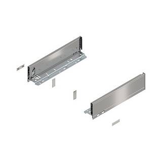 Bok szuflady LEGRABOX,  wysokość M (90.5 mm),  dł.=350 mm,  lewy/prawy,  do     LEGRABOX pure+inox-szczotk.-lakier.*P/U: 1/5 (770M3502I)   BLUM