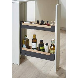 Pinello Spice Liro z drewnem 150/ 2/ antracyt prawy,  cargo do małych przestrzeni przy zlewie i kuchence