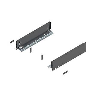 Bok szuflady LEGRABOX,  wysokość M (90.5 mm),  dł.=400 mm,  lewy/prawy,  do     LEGRABOX pure+antracyt mat*P/U: 1/5 (770M4002S)   BLUM