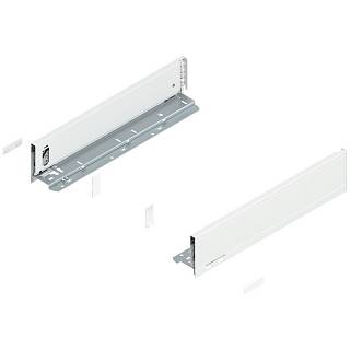 Bok szuflady LEGRABOX,  wysokość M (90.5 mm),  dł.=400 mm,  lewy/prawy,  do     LEGRABOX pure+jedwabiście biały mat*P/U: 1/5 (770M4002S)   BLUM