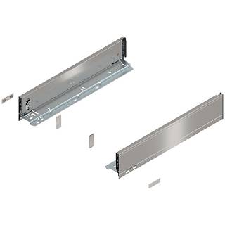 Bok szuflady LEGRABOX,  wysokość M (90.5 mm),  dł.=450 mm,  lewy/prawy,  do     LEGRABOX pure+inox-szczotk.-lakier.*P/U: 1/5 (770M4502I)   BLUM