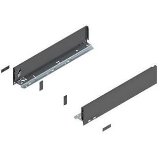Bok szuflady LEGRABOX,  wysokość M (90.5 mm),  dł.=450 mm,  lewy/prawy,  do     LEGRABOX pure+antracyt mat*P/U: 1/5 (770M4502S)   BLUM