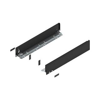 Bok szuflady LEGRABOX,  wysokość M (90.5 mm),  dł.=500 mm,  lewy/prawy,  do     LEGRABOX pure+czarny mat*P/U: 1/5 (770M5002S)   BLUM