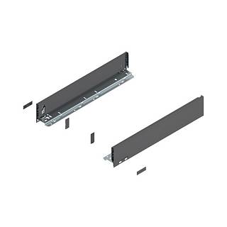 Bok szuflady LEGRABOX,  wysokość M (90.5 mm),  dł.=500 mm,  lewy/prawy,  do     LEGRABOX pure+antracyt mat*P/U: 1/5 (770M5002S)   BLUM