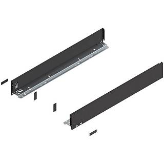 Bok szuflady LEGRABOX,  wysokość M (90.5 mm),  dł.=650 mm,  lewy/prawy,  do     LEGRABOX pure+czarny mat*P/U: 1/3 (770M6502S)   BLUM