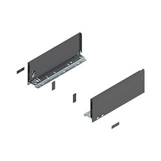 Bok szuflady LEGRABOX,  wysokość K (128.5 mm),  dł.=350 mm,  lewy/prawy,  do     LEGRABOX pure+antracyt mat*P/U: 1/5 (770K3502S)   BLUM