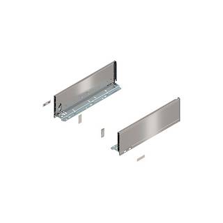 Bok szuflady LEGRABOX,  wysokość K (128.5 mm),  dł.=400 mm,  lewy/prawy,  do     LEGRABOX pure+inox-szczotk.-lakier.*P/U: 1/5 (770K4002I)   BLUM