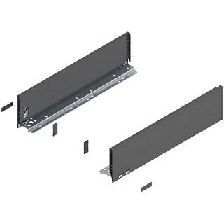 Bok szuflady LEGRABOX,  wysokość K (128.5 mm),  dł.=400 mm,  lewy/prawy,  do     LEGRABOX pure+antracyt mat*P/U: 1/5 (770K4002S)   BLUM