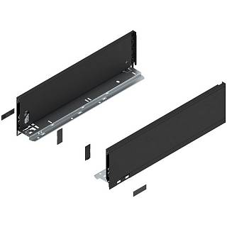 Bok szuflady LEGRABOX,  wysokość K (128.5 mm),  dł.=450 mm,  lewy/prawy,  do     LEGRABOX pure+czarny mat*P/U: 1/5 (770K4502S)   BLUM