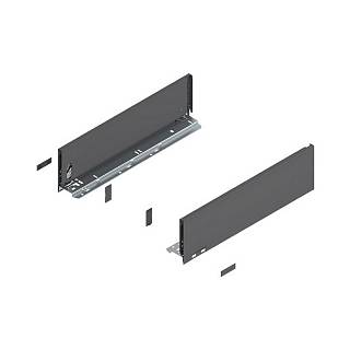 Bok szuflady LEGRABOX,  wysokość K (128.5 mm),  dł.=450 mm,  lewy/prawy,  do     LEGRABOX pure+antracyt mat*P/U: 1/5 (770K4502S)   BLUM