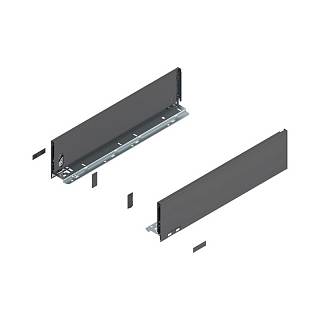 Bok szuflady LEGRABOX,  wysokość K (128.5 mm),  dł.=500 mm,  lewy/prawy,  do     LEGRABOX pure+antracyt mat*P/U: 1/5 (770K5002S)   BLUM