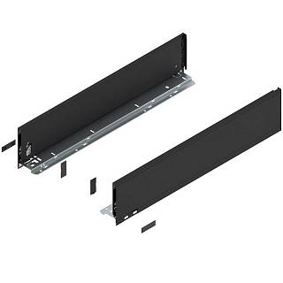 Bok szuflady LEGRABOX,  wysokość K (128.5 mm),  dł.=600 mm,  lewy/prawy,  do     LEGRABOX pure+czarny mat*P/U: 1/3 (770K6002S)   BLUM