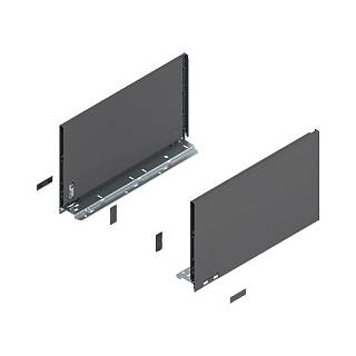 Bok szuflady LEGRABOX,  wysokość F (241 mm),  dł.=400 mm,  lewy/prawy,  do     LEGRABOX pure+antracyt mat*P/U: 1/5 (770F4002S)   BLUM