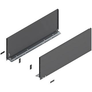 Bok szuflady LEGRABOX,  wysokość F (241 mm),  dł.=650 mm,  lewy/prawy,  do     LEGRABOX pure+antracyt mat*P/U: 1/3 (770F6502S)   BLUM