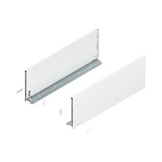 Bok szuflady LEGRABOX,  wysokość F (241 mm),  dł.=650 mm,  lewy/prawy,  do     LEGRABOX pure+jedwabiście biały mat*P/U: 1/3 (770F6502S)   BLUM