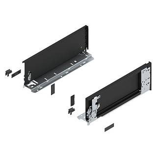 Bok szuf. LEGRABOX (wewnętrzny) wys. K (128.5 mm) dł.=400 mm lewy/prawy do LEGRABOX pure+czarny mat*P/U: 1/5 (770K4001S) BLUM