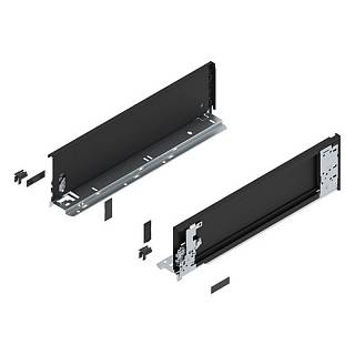Bok szuf. LEGRABOX (wewnętrzny) wys. K (128.5 mm) dł.=600 mm lewy/prawy do LEGRABOX pure+czarny mat*P/U: 1/3 (770K6001S) BLUM