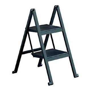 Drabinka STEPOLO 2-stopniowa/ czarne aluminium