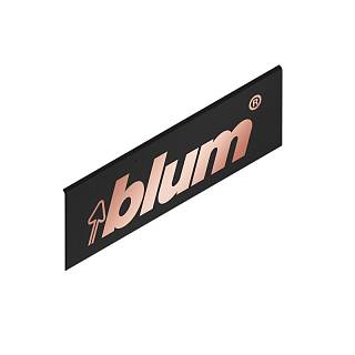LEGRABOX Zaślepka,  zewnętrzny,  lewy,  prawy,  prostokątna,  symetr.,  napis col. miedź (blum) +czarny mat*P/U: 1000 (ZA7.0700.BL)   BLUM