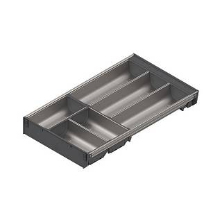 ORGA-LINE wkład kombi (częściowe wypełnienie),  szuflada standardowa TANDEMBOX,  dł. NL=500 мм,  KB=800 мм,  szer. 289 мм+inox*P/U: 1 (ZSI.500KI3N) BLUM