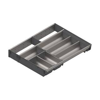 ORGA-LINE wkład kombi (częściowe wypełnienie),  szuflada standardowa TANDEMBOX,  dł. NL=500 мм,  KB=1000 мм,  szer. 377 мм+inox*P/U: 1 (ZSI.500KI4) BLUM