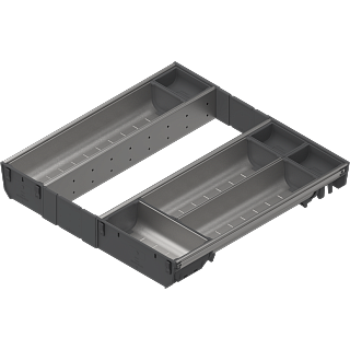 ORGA-LINE wkład z pojemnikami (cał. wypełnienie)do szuf.TANDEMBOXdł.NL=450 mm szer. korpusu KB=500 mm+inox*P/U: 1 (ZSI.50VEI4) BLUM