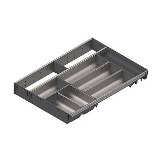 ORGA-LINE wkład kombi (częściowe wypełnienie),  szuflada standardowa TANDEMBOX,  dł. NL=550 мм,  KB=1000 мм,  szer. 377 мм+inox*P/U: 1 (ZSI.550KI4) BLUM