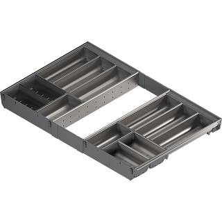 ORGA-LINE wkład z pojemnikami (cał. wypełnienie)do szuf.TANDEMBOXdł.NL=500 mm szer. korpusu KB=800 mm+inox*P/U: 1 (ZSI.80VEI6) BLUM