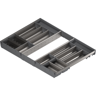 ORGA-LINE wkład z pojemnikami (cał. wypełnienie)do szuf.TANDEMBOXdł.NL=550 mm szer. korpusu KB=800 mm+inox*P/U: 1 (ZSI.80VEI7) BLUM