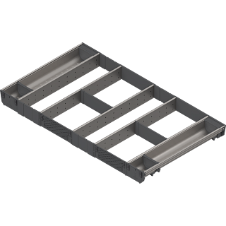ORGA-LINE wkład kombi,  do szuflady TANDEMBOX,  dł. NL=500 mm,  szer. korpusu KB=900 mm,  inox (ZSI.90VUI6) BLUM