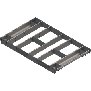 ORGA-LINE wkład kombi,  do szuflady TANDEMBOX,  dł. NL=550 mm,  szer. korpusu KB=900 mm,  inox (ZSI.90VUI7) BLUM