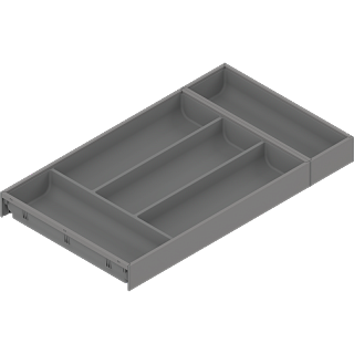 AMBIA-LINE orginizer do LEGRABOX/MERIVOBOX tworzywo sztuczne/stal 5 przegródka na sztućce dł.=550 mm sz.=30,  indium szary (ZC7S550BS3) BLUM