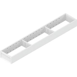 AMBIA-LINE  ramki do szuflady standardowej,  do LEGRABOX/MERIVOBOX,  stal,      dł.=600 mm,  szerokość=100 mm+jedwabiście biały mat*P/U: 1 (ZC7S600RS1)