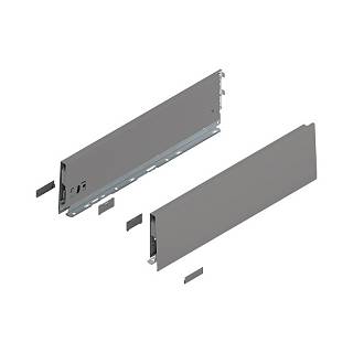 Bok MERIVOBOX,  wysokość K (129 mm),  dł.=450 mm,  lewy/prawy+szary indium     mat*P/U: 1/5 (470K4502S)   BLUM