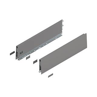 Bok MERIVOBOX,  wysokość K (129 mm),  dł.=500 mm,  lewy/prawy+szary indium     mat*P/U: 1/5 (470K5002S)   BLUM