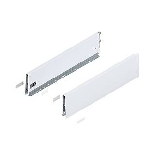 Bok MERIVOBOX,  wysokość K (129 mm),  dł.=500 mm,  lewy/prawy+jedwabiście     biały mat*P/U: 1/5 (470K5002S)   BLUM