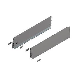 Bok MERIVOBOX,  wysokość K (129 mm),  dł.=550 mm,  lewy/prawy+szary indium     mat*P/U: 1/5 (470K5502S)   BLUM
