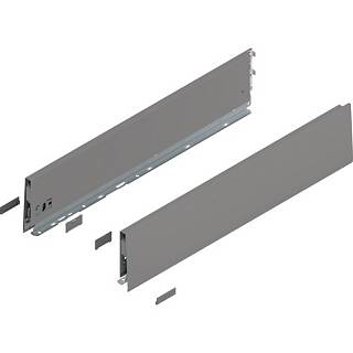 Bok MERIVOBOX,  wysokość K (129 mm),  dł.=600 mm,  lewy/prawy+szary indium     mat*P/U: 1/3 (470K6002S)   BLUM