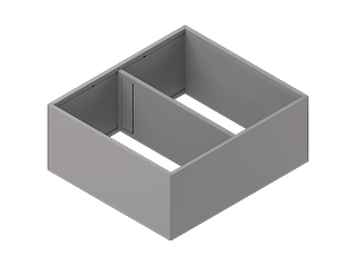 AMBIA-LINE rama,  do LEGRABOX/MERIVOBOX szuflady z wysokim frontem,  stal,  od dł.=270 mm,  szerokość=242 mm+szary indium mat*P/U: 1 (ZC7F300RSU) BLUM