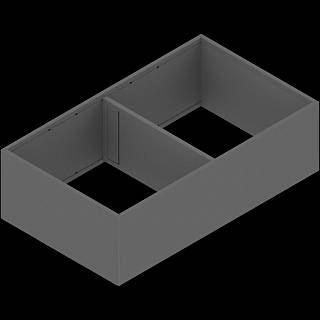 AMBIA-LINE rama,  do LEGRABOX/MERIVOBOX szuflady z wysokim frontem,  stal,      od dł.=400 mm,  szerokość=218 mm+antracyt mat*P/U: 1 (ZC7F400RSP)   BLUM