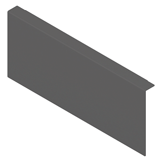 AMBIA-LINE adapter do montażu ramy do drew.ściany tyln. do szuf.  do LEGRABOX/MERIVOBOX wys. K stal+antracyt mat*P/U: 12 (ZC7A0U0K) BLUM