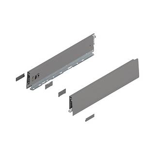 Bok MERIVOBOX,  wysokość M (91 mm),  dł.=400 mm,  lewy/prawy+szary indium     mat*P/U: 1/5 (470M4002S)   BLUM