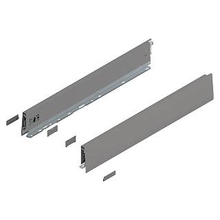 Bok MERIVOBOX wys. M (91 mm) dł.=550 mm lewy/prawy+szary indium mat*P/U: 1/5 (470M5502S) BLUM
