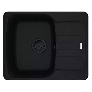 Zlewozmywak wbudowywany Fragranit+ Antea AZG 611-62 Czarny mat / Czarny odpływ Franke 114.0693.553